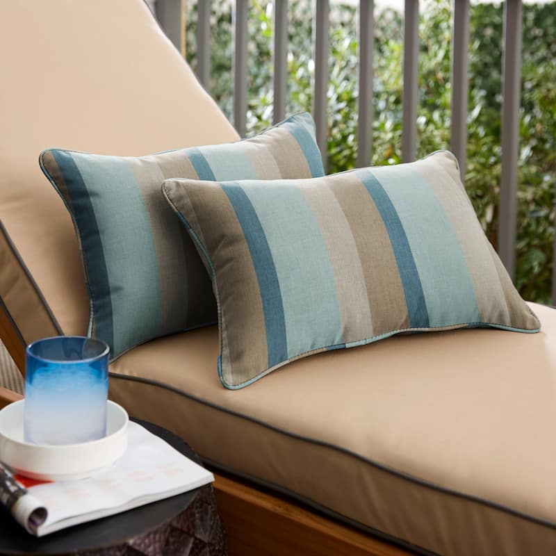 Sunbrella Gateway Mist Corded Indoor/ Outdoor Pillows (Set of 2)