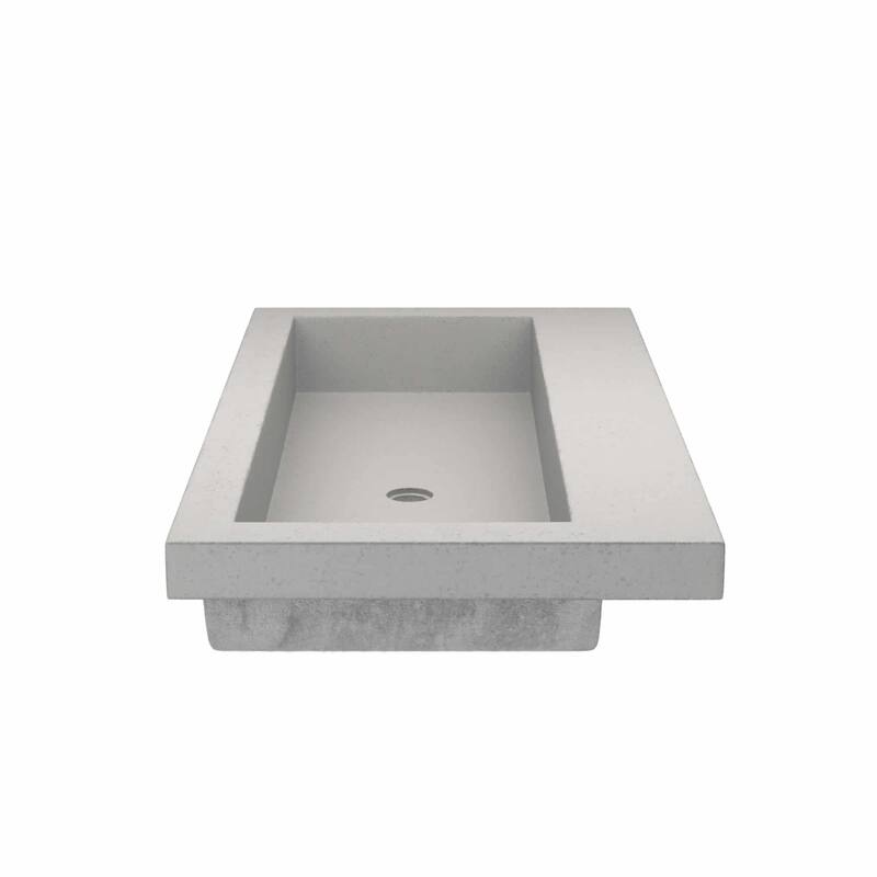 36" NativeStone Trough Drop-in Rectangular Bathroom Sink - 36" x 19" x 5"