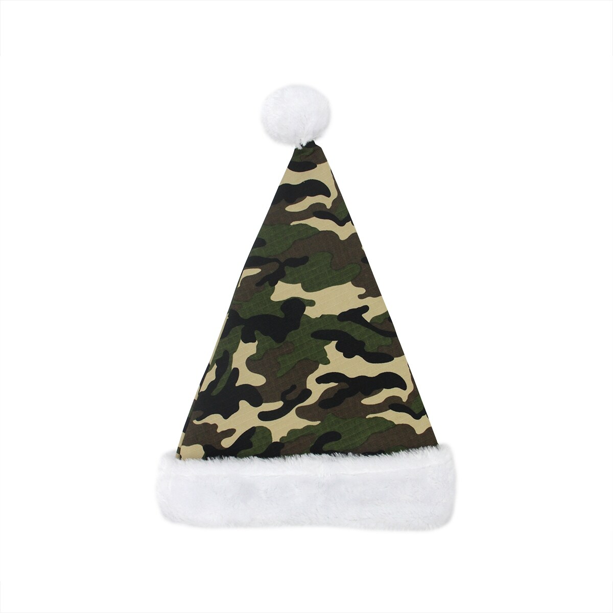 green and white santa hat