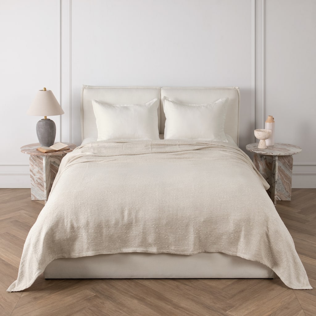 Villa by Classic Home Anion Linen Blend Blanket