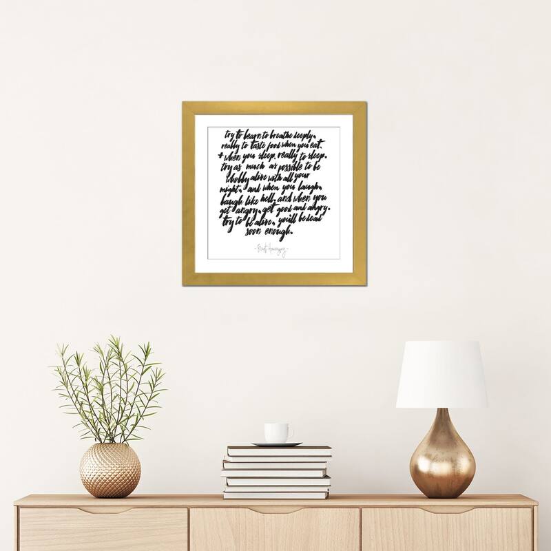 iCanvas "Hemingway Try To Be Alive Quote" by Honeymoon Hotel