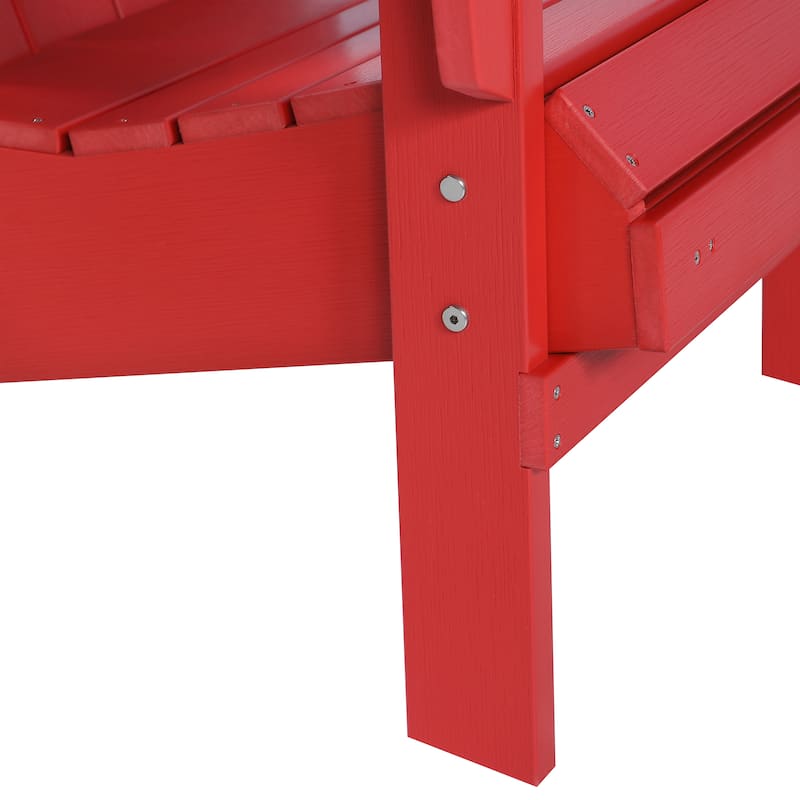 Hurley Folding Poly Adirondack Chair with Pull-out Ottoman (Set of 2)