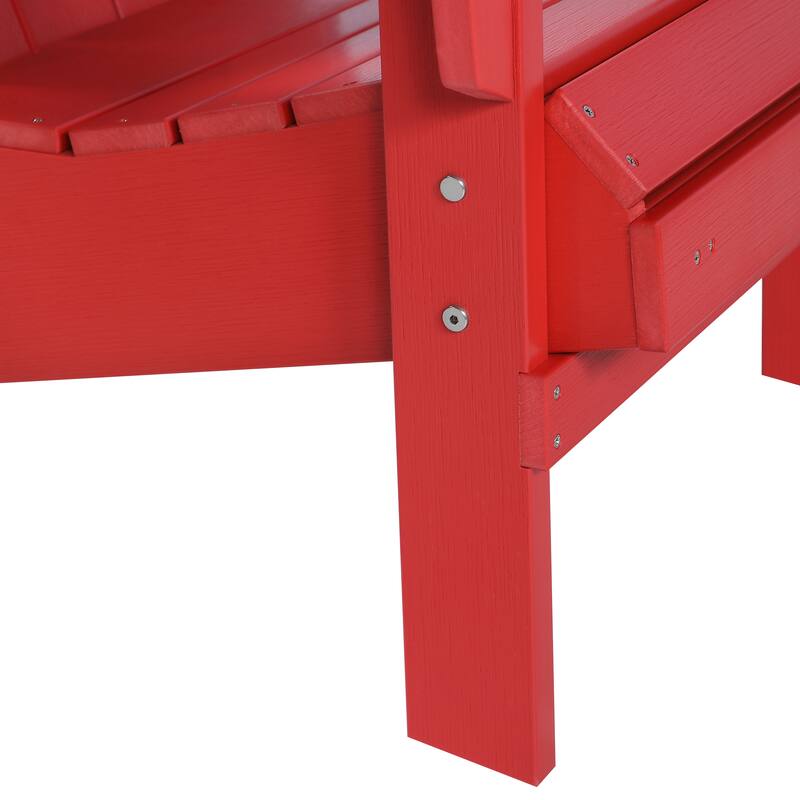 Seaton Folding Poly Adirondack Chair with Pull-out Ottoman, Set of 2