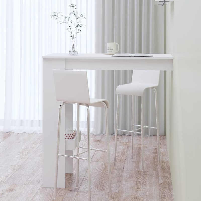 vidaXL Wall Bar Table Kitchen Bar Dining Table Computer Desk Engineered Wood - 40.2" x 17.7" x 40.7"