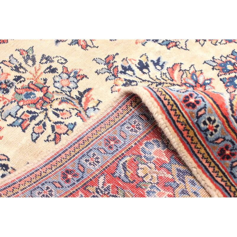 ECARPETGALLERY Hand-knotted Kayseri Cream Wool Rug - 4'5 x 6'9