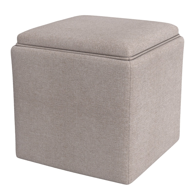HomePop Storage Ottoman with Tray Top