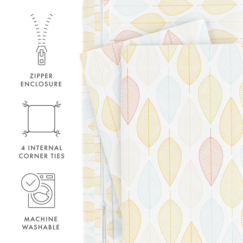 Becky Cameron Leaves 3-Piece Patterned Duvet Cover Set