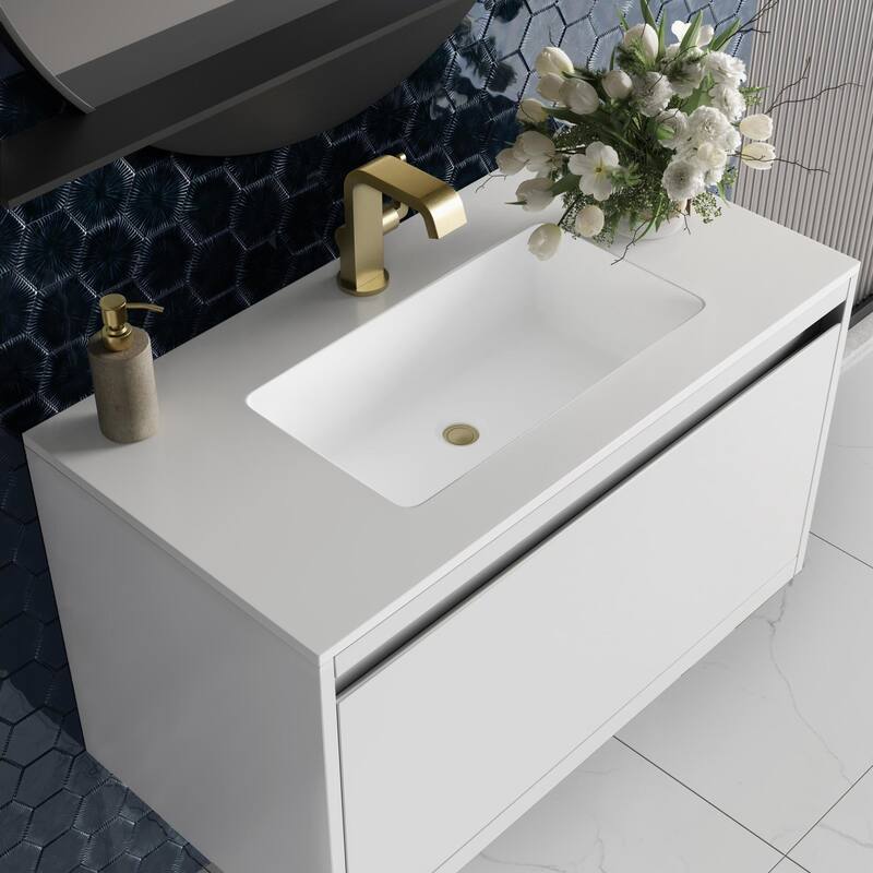 James Martin Vanities 805-V35.4-CB-GW Mantova 36" Single Basin Poplar