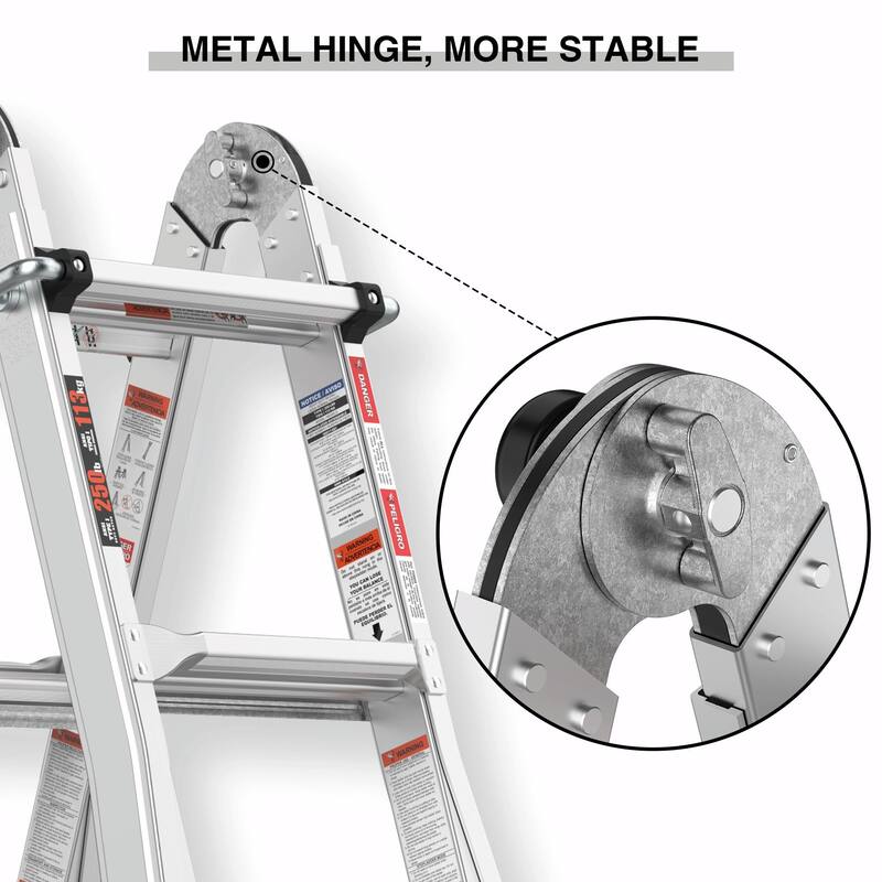 17ft Multi-Position Foldable Aluminum Ladder