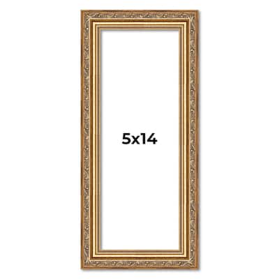 5x14 Frame Red Solid Wood Picture Frame Width 1.75 Inches | Interior Frame Depth 1 13/16 Inches