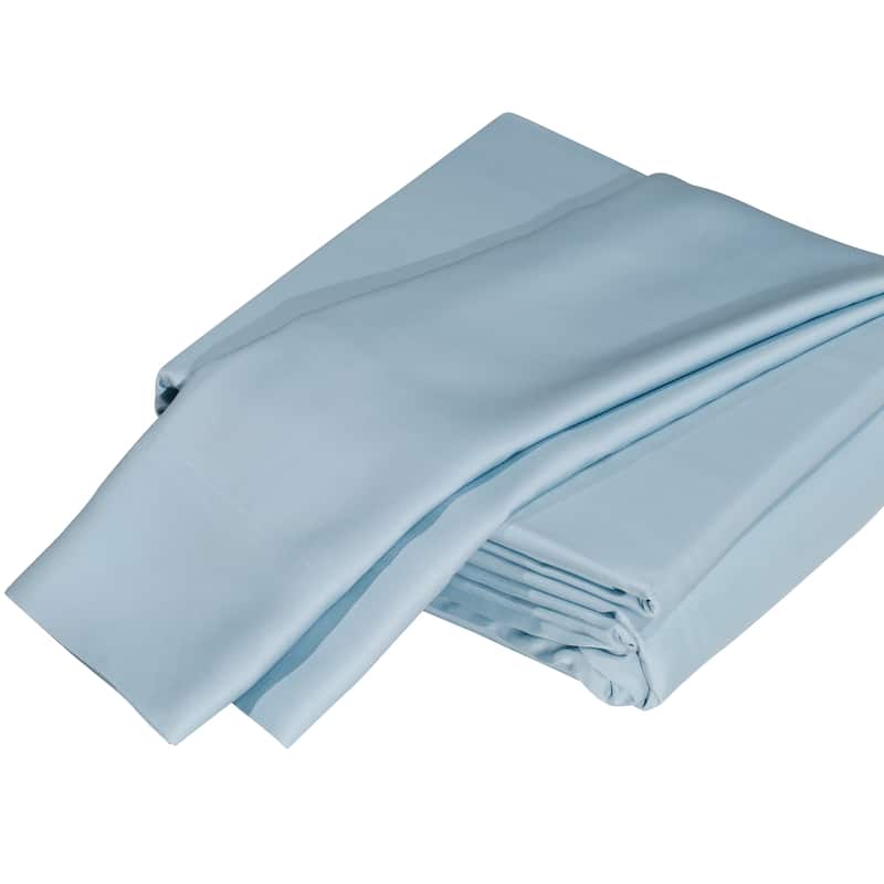 DTY Bedding Luxuriously Soft OEKO-TEX Certified Viscose from Bamboo Sheet Set - Queen - Sky