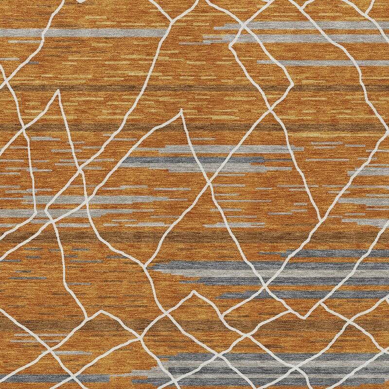 HomeRoots Striped Modern Rectangle Outdoor Rug