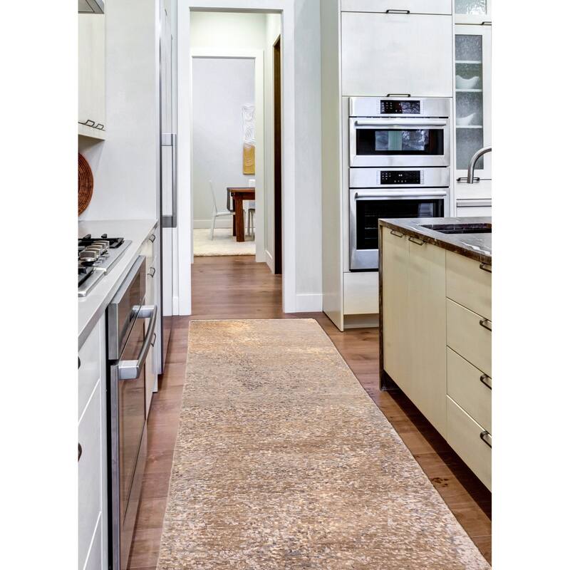 ECARPETGALLERY Hand-knotted Legacy Grey Silk, Wool Rug - 2'5 x 10'6