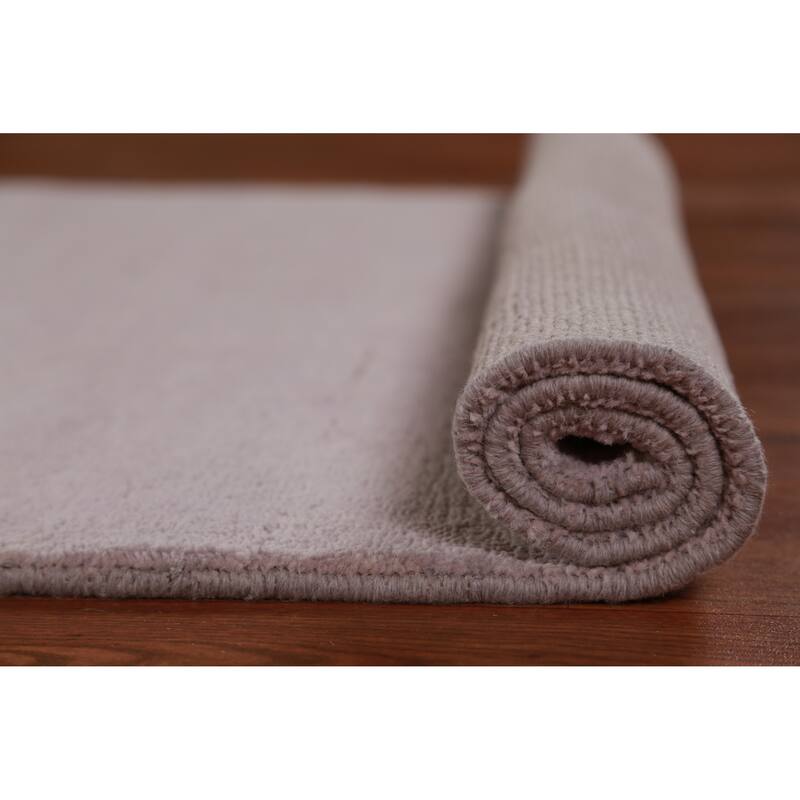 Hand Knotted Oriental 100% Wool Carpet Modern Solid Purples Gabbeh Runner Rug - 10' 0'' X 3' 3''