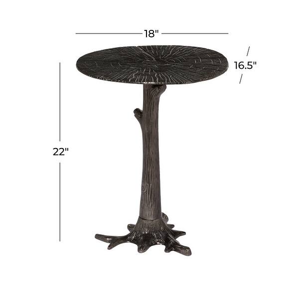 Silver Aluminum Contemporary Accent Table 22 x 18 x 17 18 x 17 x