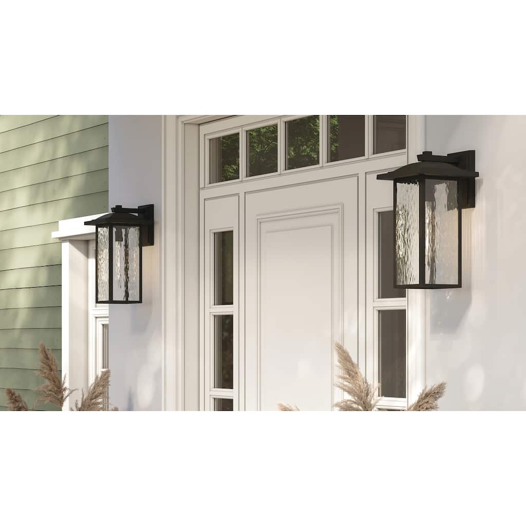 Kichler Lighting Capanna 1-Light Extra-Large Wall Light with Clear Water Glass in Olde Bronze
