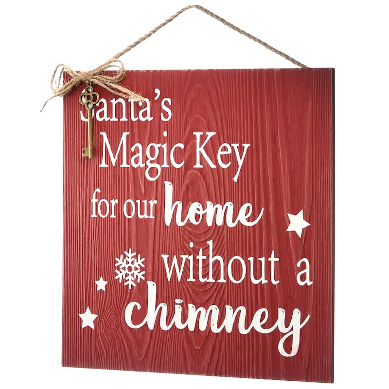 National Tree Company 10 in. Santa's Key Door Sign - 10 in