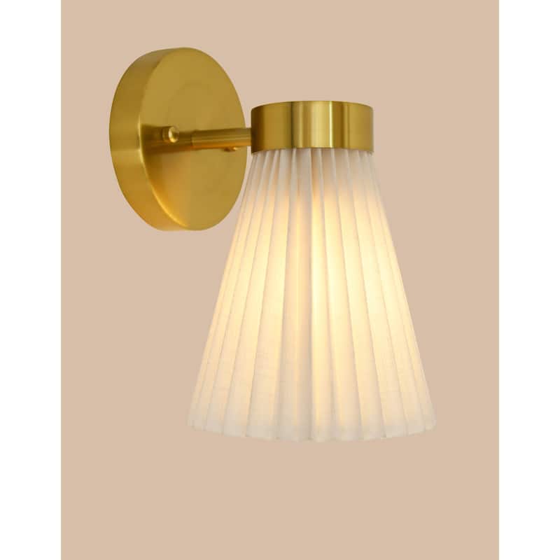 Beacon Lighting Amore 1 Light Pleated Wall Bracket