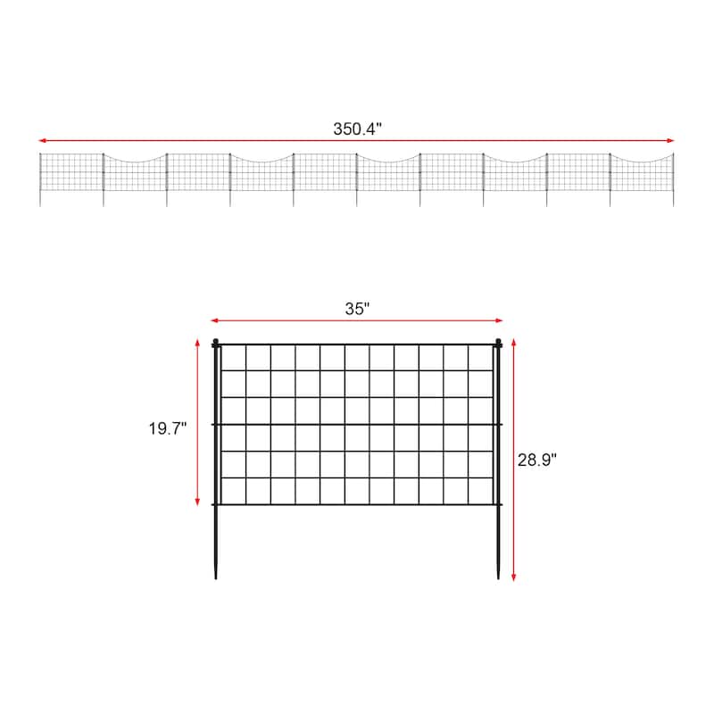 Landscape Wrought Wire Border Folding Patio Fences Flower Bed Fencing