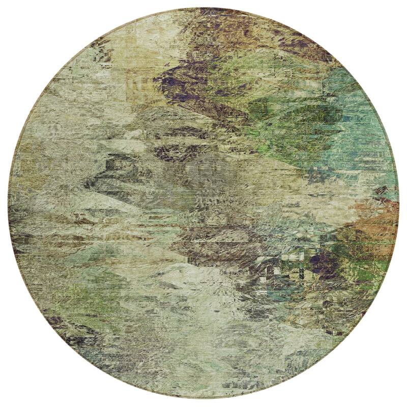 HomeRoots Abstract Transitional Rectangle Outdoor Rug
