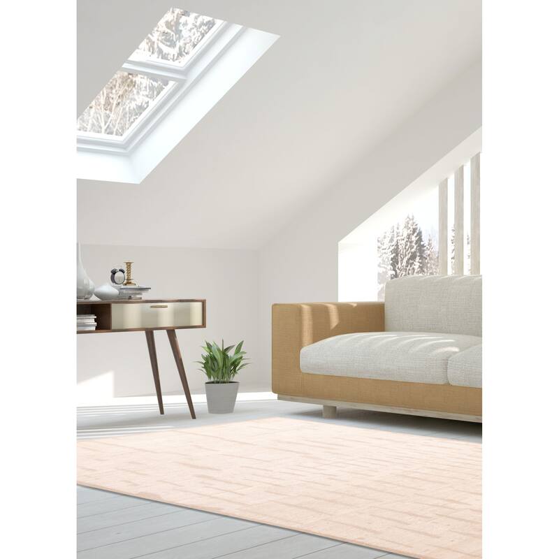 ECARPETGALLERY Hand-knotted Pak Finest Marrakesh Ivory Wool Rug - 8'10 x 12'0