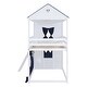 preview thumbnail 16 of 28, Twin Size Bunk House Bed with Playful Windows, Tent, and Slide - Stylish & Design for Fun and Functional Bedrooms, Blue+White