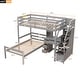 preview thumbnail 21 of 34, Twin Size Loft Bed with a Stand-alone Bed, Desk, Shelves and Drawers