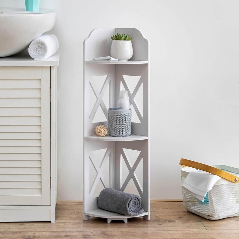 Corner Shelves for Bathroom Storage
