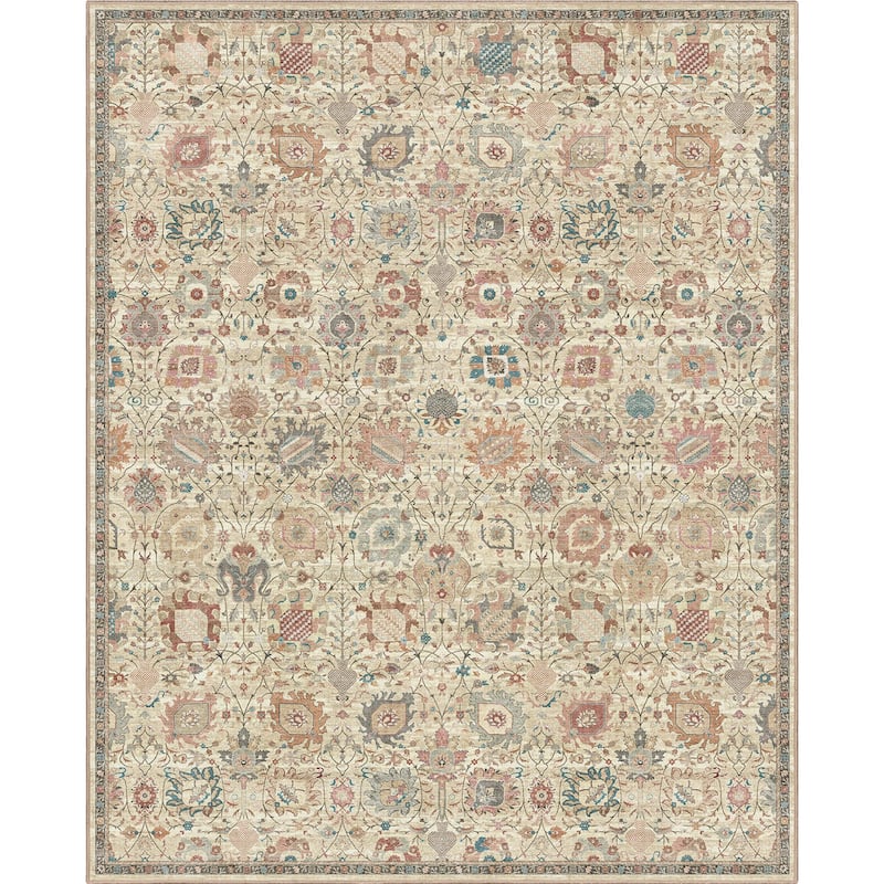 Well Woven Apollo Serapi Vienna Medallon Vintage Flat-Weave Area Rug