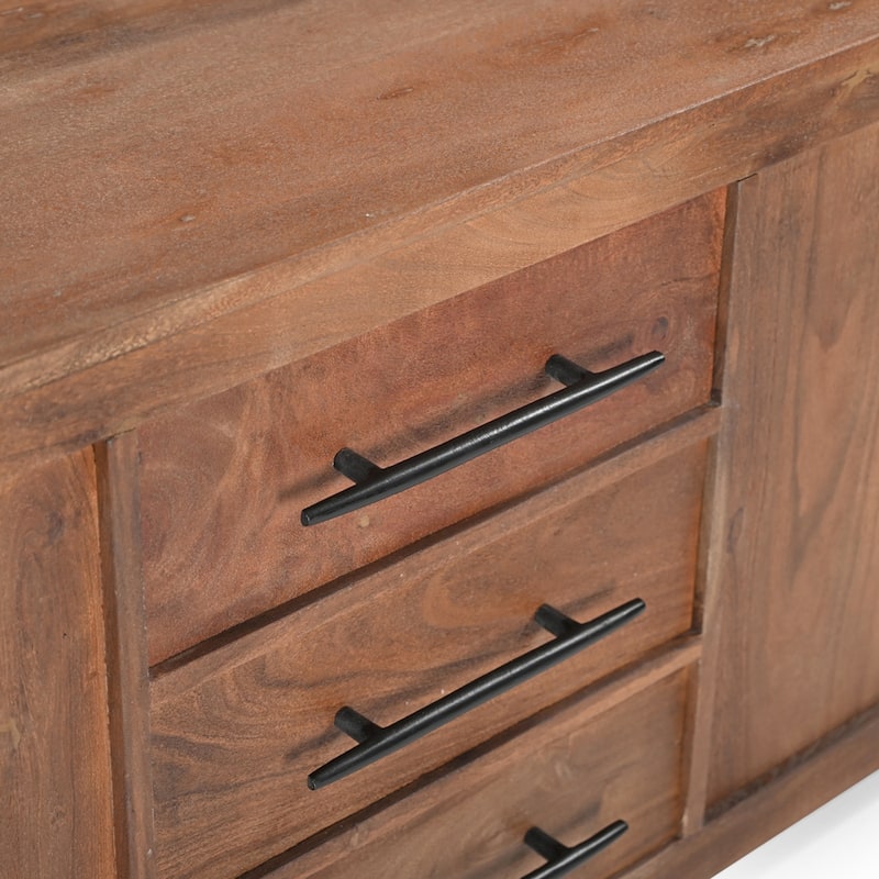 Sparrow Solid Wood Media Console - Brown - 76" x 16"