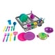 preview thumbnail 1 of 4, Kids Play Dish Set, 27 Piece Tableware Dish Set with Drainer for Kitchen Playset and Pretend Food, Toys for Boys and Girls