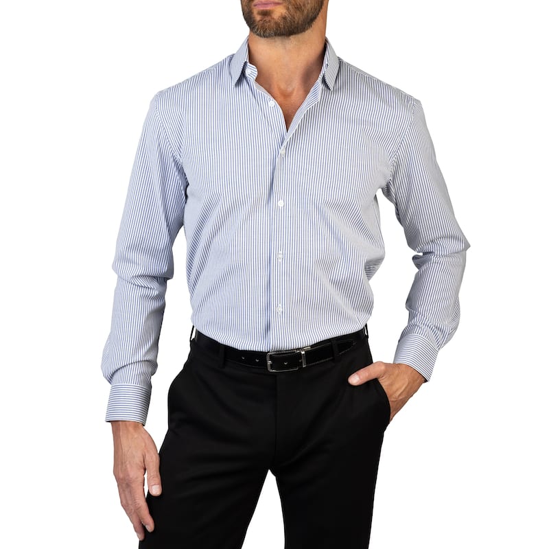 Vince Camuto Men's Striped Stretch Slim Fit Dress Shirt