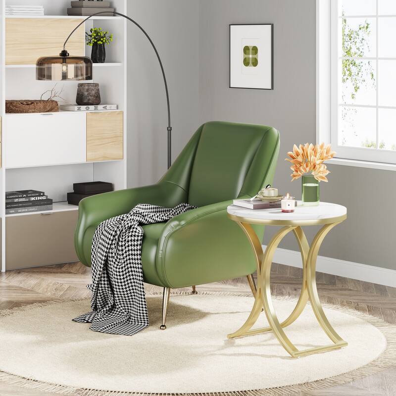 Round Side End Table Living Room, Nightstand for Bedroom - 1PCS