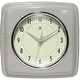 preview thumbnail 47 of 146, Infinity Instruments Retro 9.25-inch Square Wall Clock - 9.25 x 1.875 x 9.5 Stone Grey