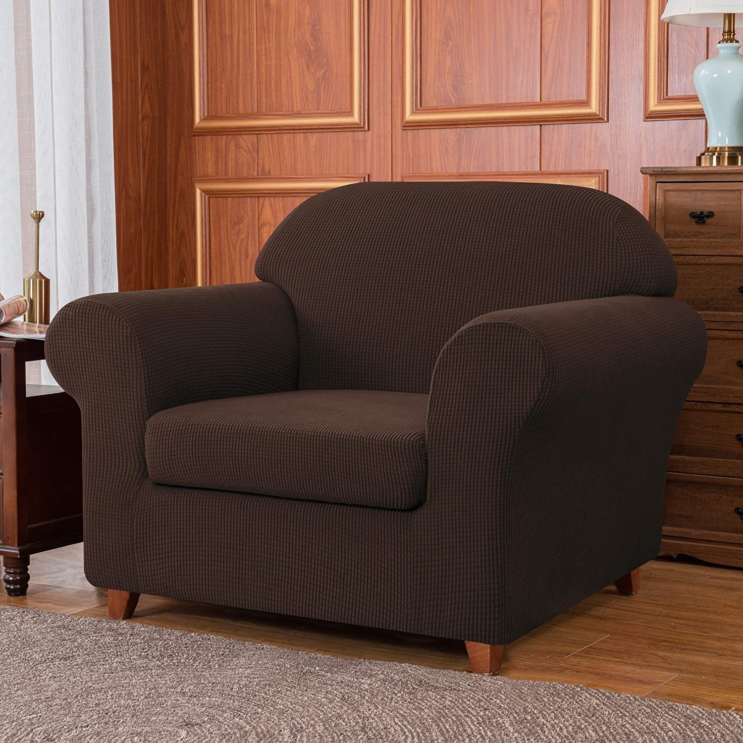 Overstuffed chair sales cover