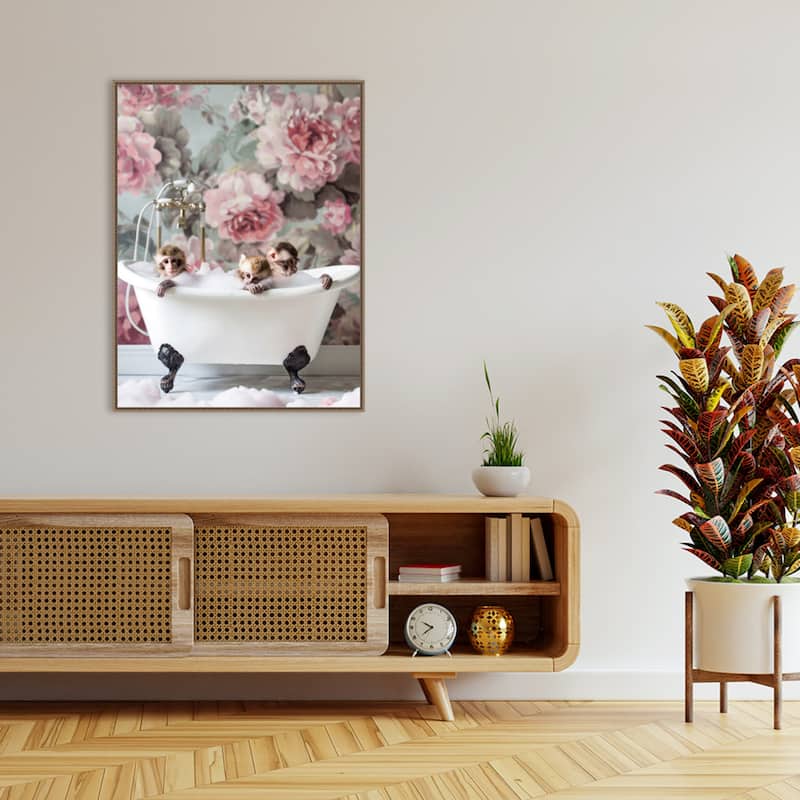 Blossom Bath by Niky Rahner Framed Canvas Wall Art