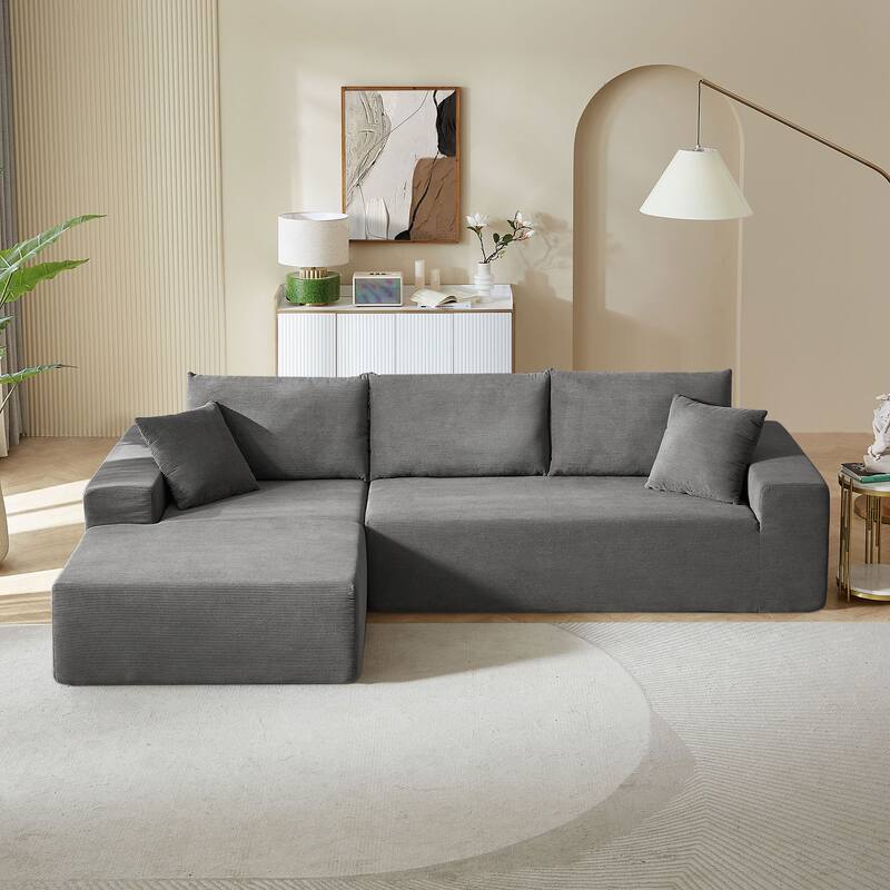108.5" Modular L-Shaped 3-Seater Sofa with Reversible Chaise