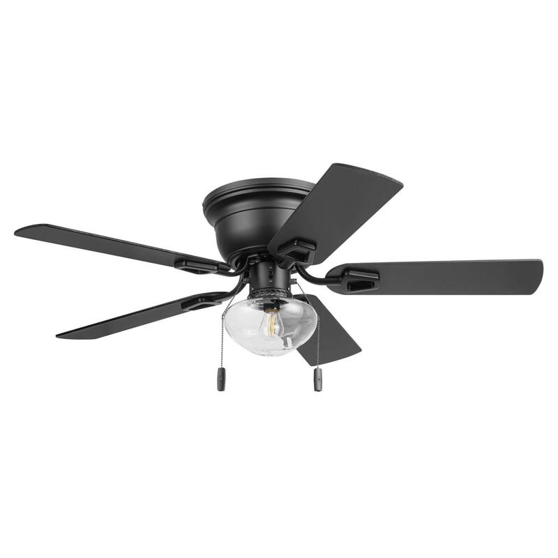 Honeywell 42" Halle Indoor Matte Black Ceiling Fan with Light & Pull Chain - 42 Inches