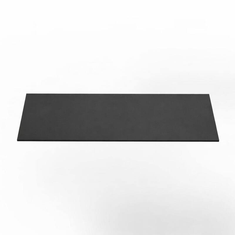 Thin Modern White and Black Solid Surface Vanity Countertop - Sizes 24", 30", 36", 48", 60", 72", 84"