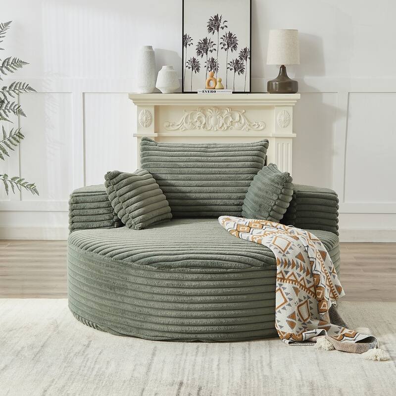 Corduroy Sponge single sofa,No Assembly Required