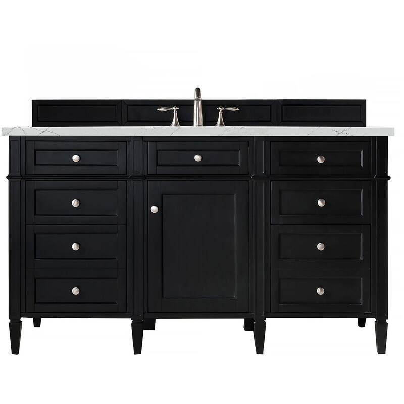 James Martin Vanities 650-V60S-FENC Brittany 60" Free Standing Single - Black Onyx
