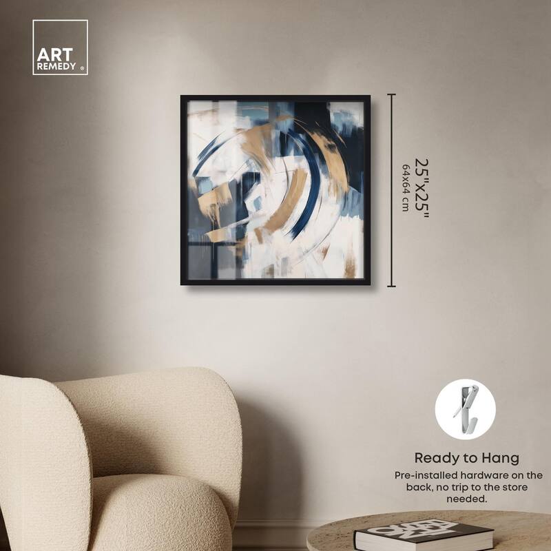 Golden Vortex I Shadowbox by Art Remedy
