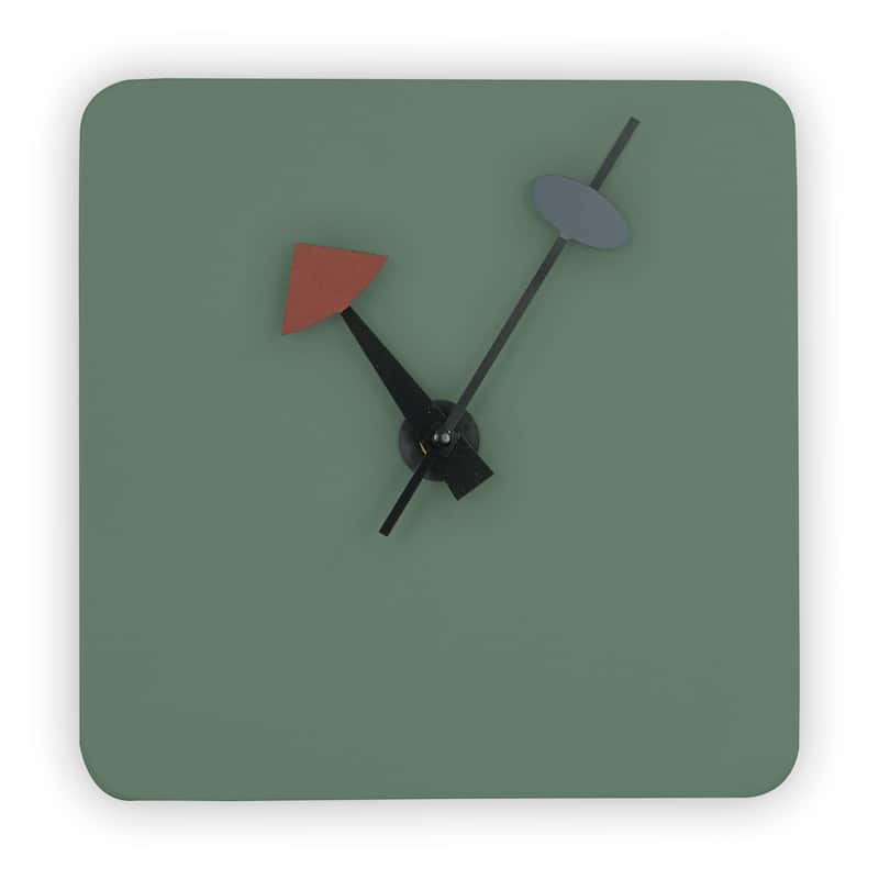 Manchester Minimalist Square Silent Modern Wall Clock in MDF with Silent Non-Ticking Design and Aluminum Hands for Home Office