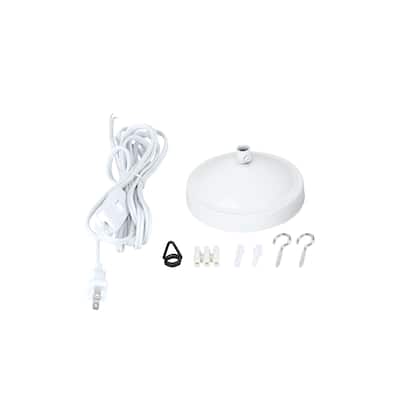 Aspen Creative Chandelier Plug-in Conversion Kit with 14-Foot Cord - WHITE