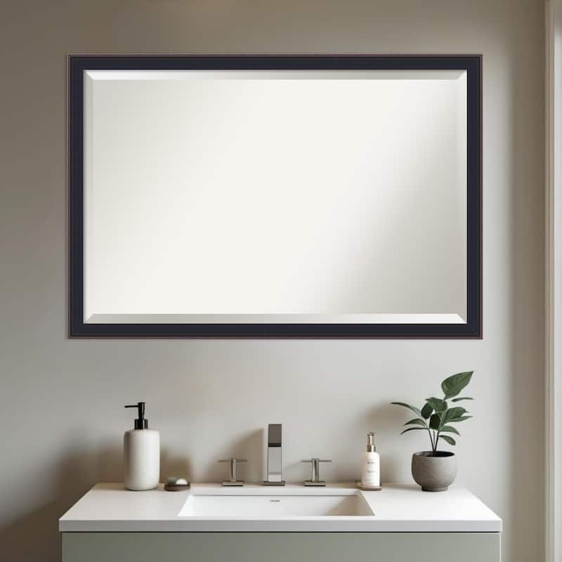 Havana Black Bronze Beveled Framed Bathroom Vanity Wall Mirror - Havana Black Bronze