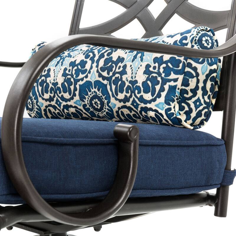 Hanover Montclair 11-Piece Navy Blue Dining Set