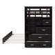 preview thumbnail 15 of 13, Twin Over Twin Bunk Bed with Trundle & Storage Staircase, Space-Saving Design with Easy Access & Organization, Espresso