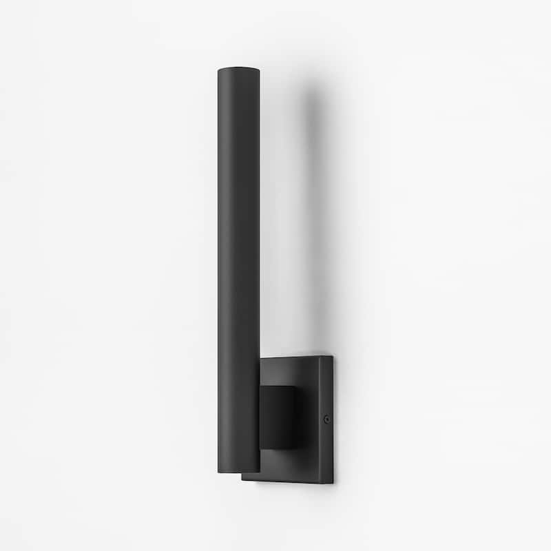 15.5 in. Modern Black Linear Integrated LED Waterproof IP54 Outdoor Wall Light