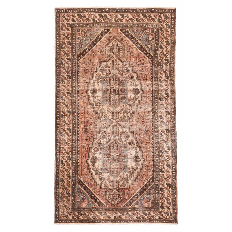ECARPETGALLERY Hand-knotted Antalya Vintage Copper Wool Rug - 5'6 x 9'8