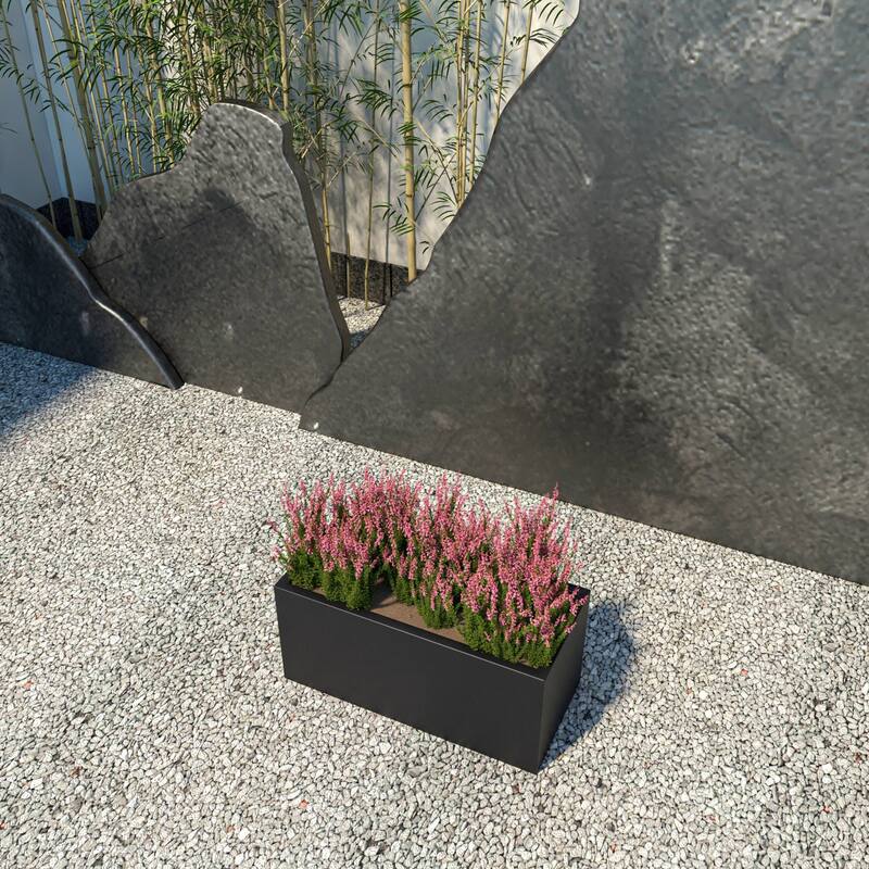 Bloom Rectangular Planter in Fiberstone and MgO Clay for Indoor Outdoor